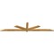 Ekena Millwork Kennewick Rough Sawn Timber Gable Bracket, Western Red Cedar, 108"W x 22"H x 2"D x 4"F, 5/12 Pitch GBW108X22X0204KEN00RWR - alternate 2